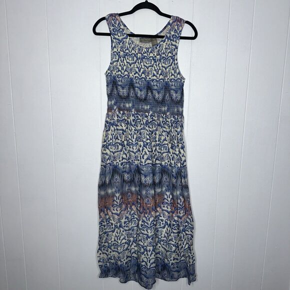 Jane Ashley Women’s Vintage Y2K Smocked Maxi Dress Sleeveless Blue Size Large - Picture 1 of 5